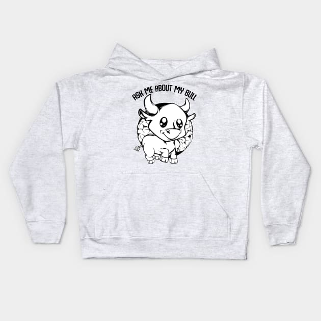 Cattle Bull Kids Hoodie by Lumio Gifts